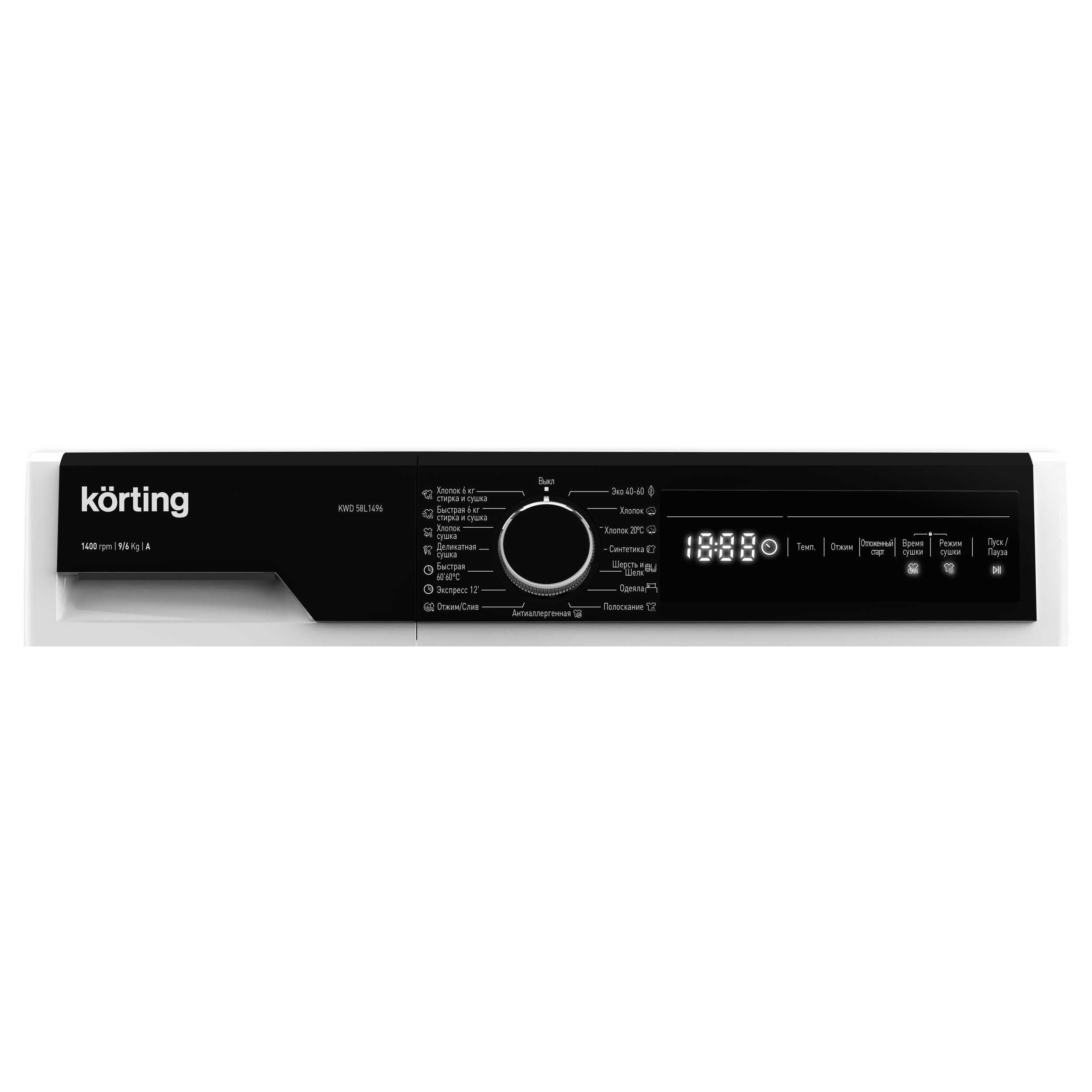 Отдельностоящая стиральная машина Korting KWD 58L1496 с фронтальной загрузкой - фото 2